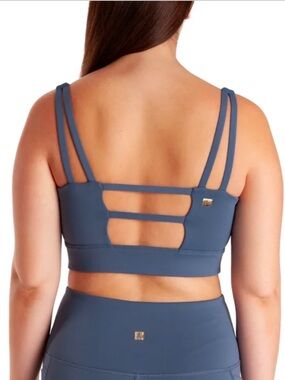 Aurum Square Neck Sports Bra Blue